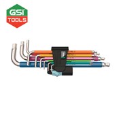 Bộ lục giác đầu bi Wera 9 chi tiết nhiều màu 