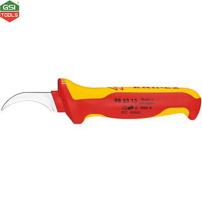 Dao cắt cáp lưỡi cong cách điện VDE 1000V Knipex