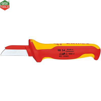 Dao cắt cáp lưỡi thẳng cách điện VDE 1000V Cable Knives Knipex 180mm