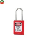 Khóa an toàn nhựa nhiệt dẻo Zenex màu đỏ Master lock 35x38x16mm