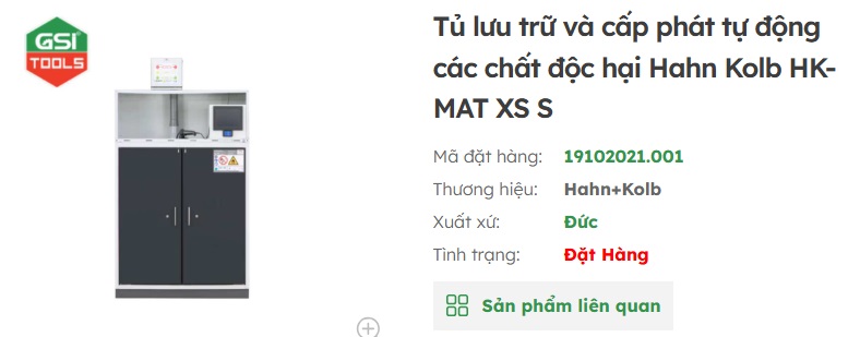 tủ đựng công cụ dụng cụ thông minh hóa chất độc hại