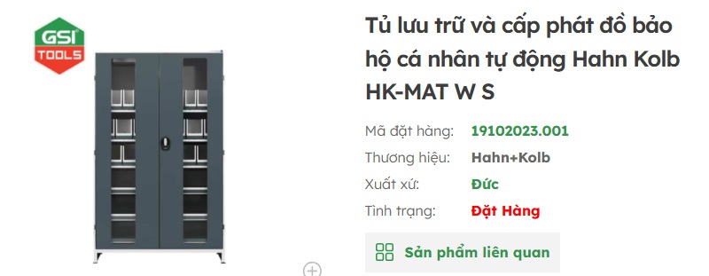 tủ đựng công cụ dụng cụ thông minh PPE