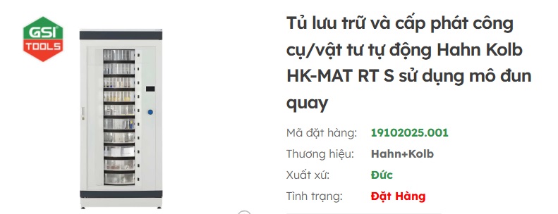 tủ đựng công cụ dụng cụ thông minh RT-S