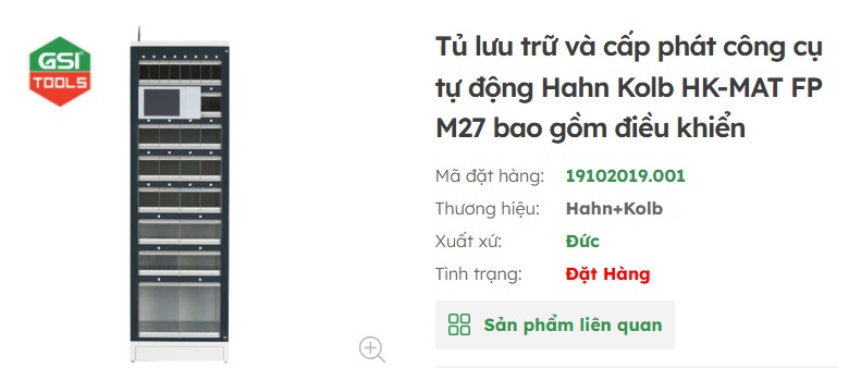 tủ đựng công cụ dụng cụ thông minh M27