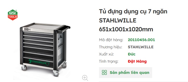 tủ đựng dụng cụ 7 ngăn stahlwille