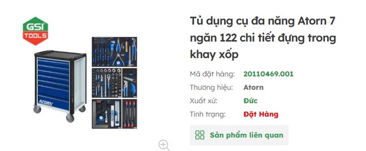 tủ dụng cụ 7 ngăn 122 chi tiết