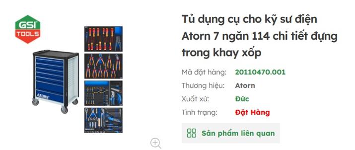 tủ dụng cụ atorn 114 chi tiết