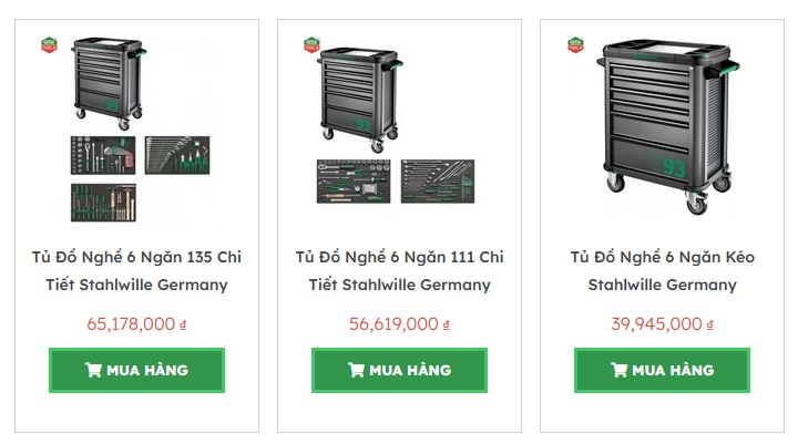 tủ dụng cụ ch&iacute;nh h&atilde;ng stahwille