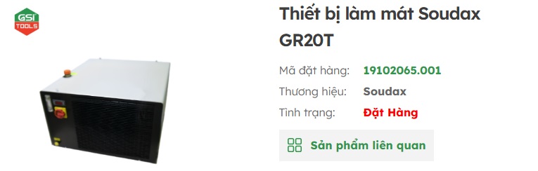 thiết bị l&agrave;m m&aacute;t soudax