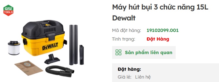 m&aacute;y h&uacute;t bụi 3 chức năng dewalt