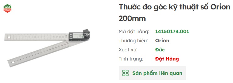 thiết bị đo g&oacute;c điện tử