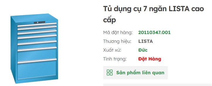 tủ dụng cụ lista