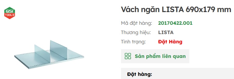 v&aacute;ch ngăn lista