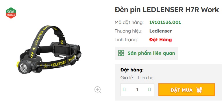 đ&egrave;n pin đội đầu ledlenser