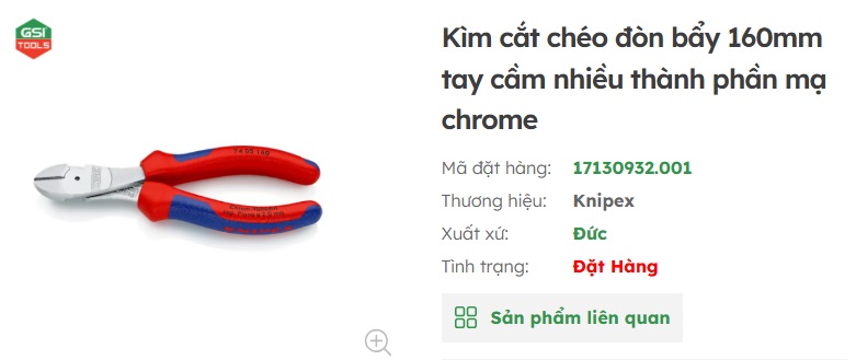k&igrave;m cắt knipex 160mm