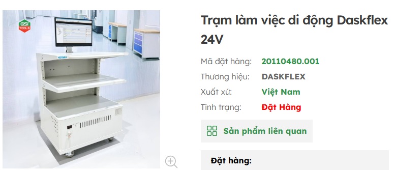 trạm l&agrave;m việc di động daskflex