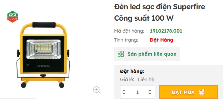 đ&egrave;n led c&ocirc;ng nghiệp superfire