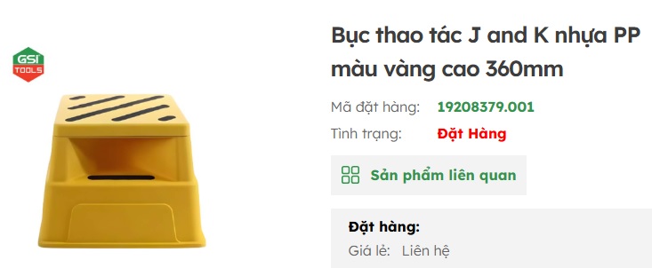 bục thao t&aacute;c J&K
