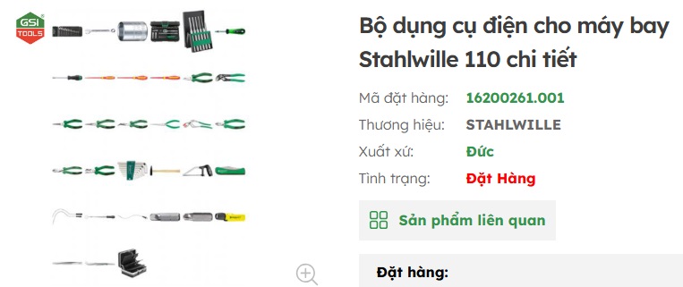 bộ dụng cụ sửa chữa m&aacute;y bay