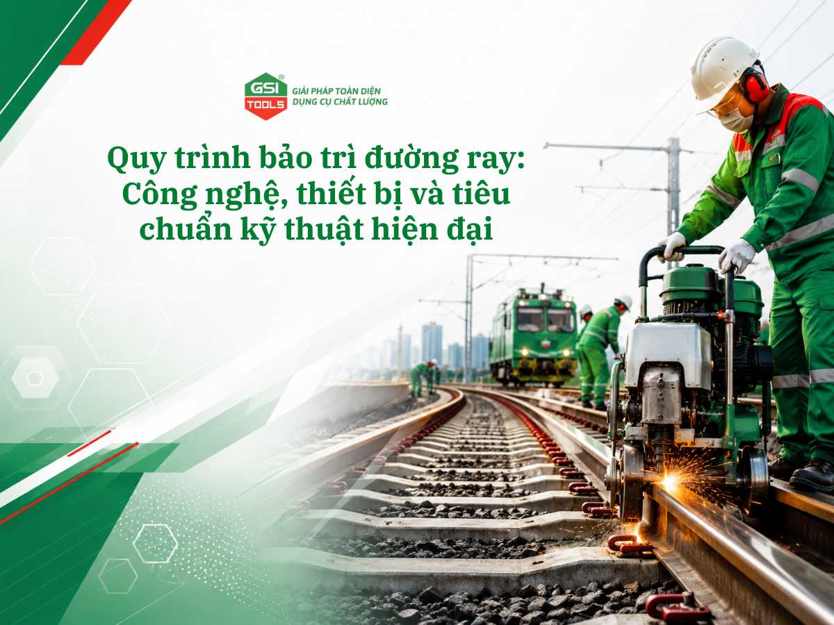 Quy trình bảo trì đường ray: công nghệ, thiết bị và tiêu chuẩn kỹ thuật hiện đại