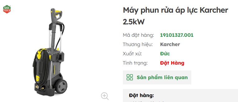 m&aacute;y phun rửa &aacute;p lực cao karcher