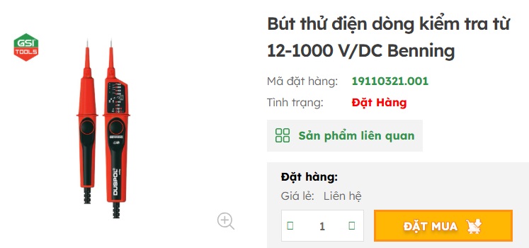 b&uacute;t thử điện Benning
