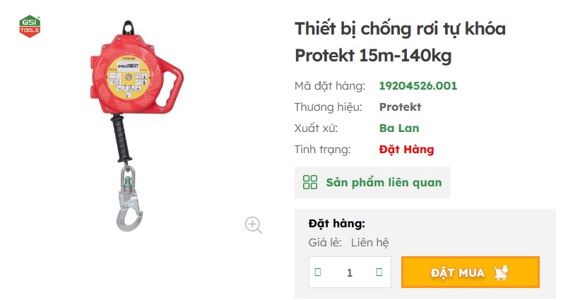 thiết bị bảo tr&igrave; đường sắt chống rơi