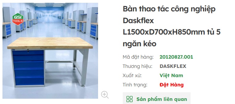 b&agrave;n thao t&aacute;c nh&agrave; xưởng