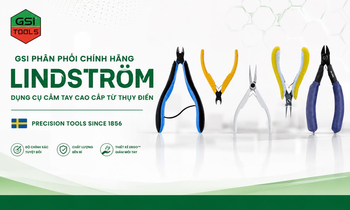 GSI phân phối chính hãng dụng cụ Lindström tại Việt Nam - Dụng cụ cầm tay cao cấp từ Thụy Điển