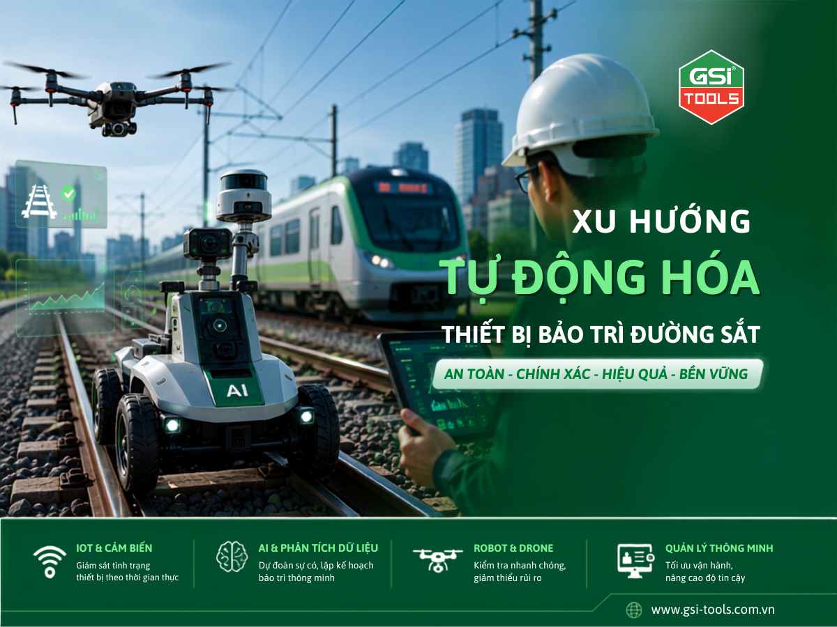 Xu hướng tự động hóa thiết bị bảo trì đường sắt: Giải pháp nâng cao hiệu quả và an toàn