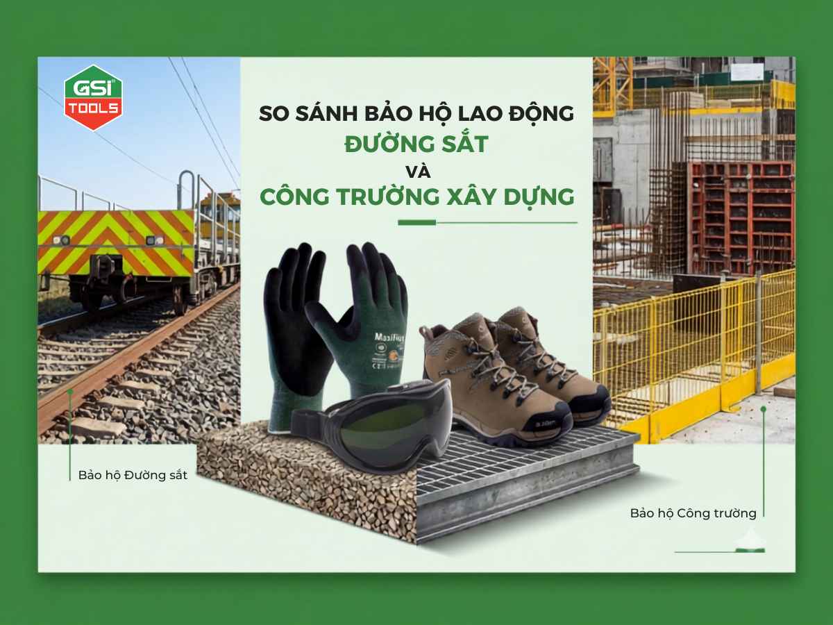 So sánh bảo hộ lao động đường sắt và công trường xây dựng
