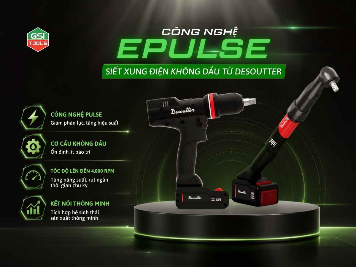 Phân tích công nghệ ePulse của Desoutter: Công nghệ siết xung điện không dầu