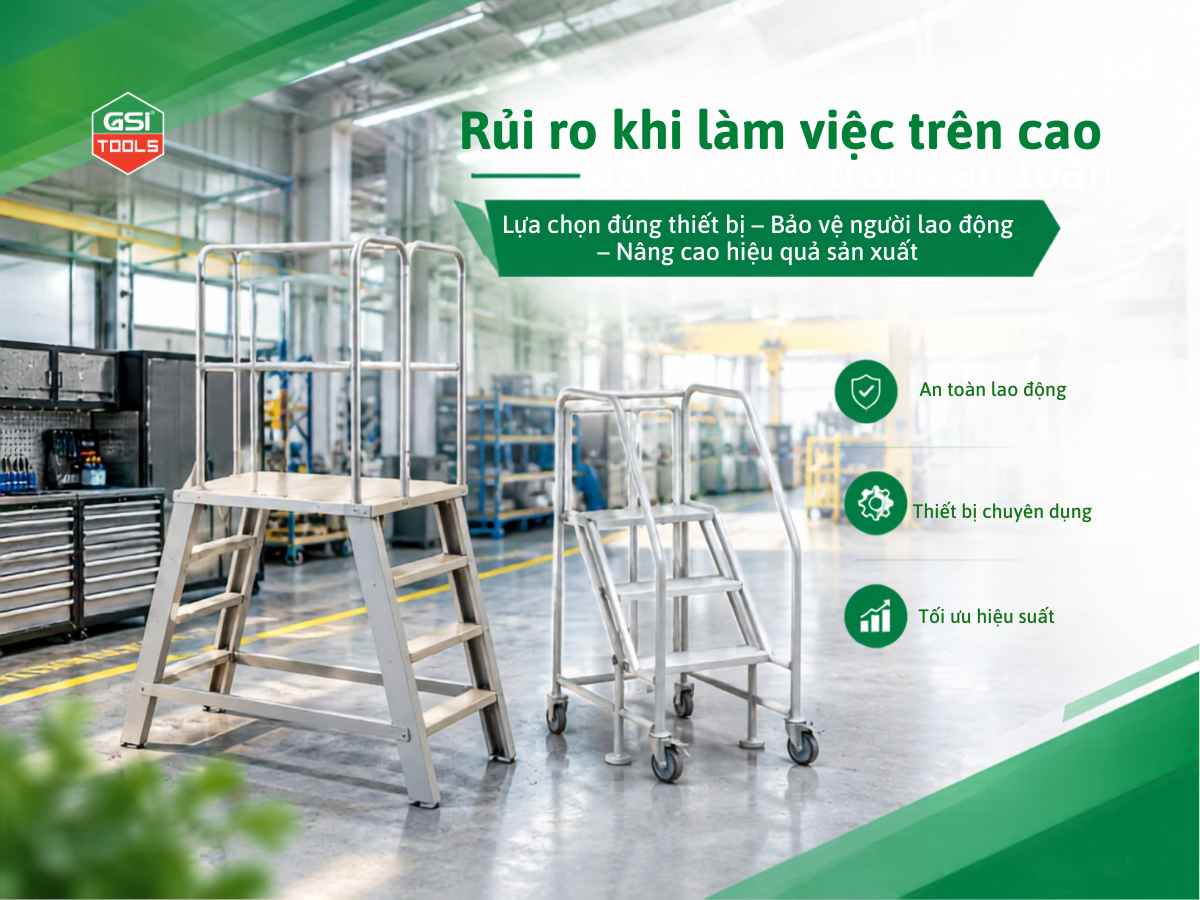Rủi ro khi làm việc trên cao và cách phòng tránh an toàn