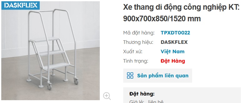 xe thang di động nh&agrave; xưởng