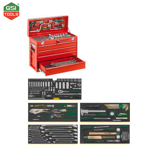 Bộ dụng cụ bảo dưỡng máy bay với khay xốp và hộp dụng cụ Stahlwille 147 chi tiết