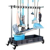 Xe đẩy dụng cụ vệ sinh 16 khe treo 