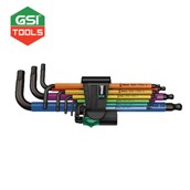 Bộ lục giác đầu bi 9 chi tiết Wera 1.5-10mm, nhiều màu sắc