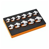 Stahlwille 10–27 mm open-end wrench insert set