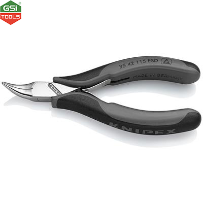 Kìm nhọn điện tử  Knipex chống tĩnh điện ESD cong góc 45˚ dài 115mm