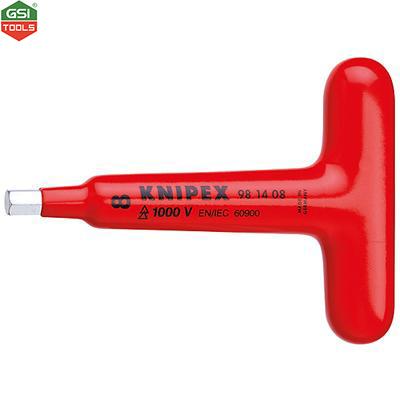 Tay vặn chữ T đầu lục giác cách điên VDE 1000V Knipex 5mm