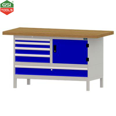 Bàn nguội CO mặt tre 4 ngăn kéo 1 tủ 1 ngăn kéo lớn DASKFLEX 1300x700