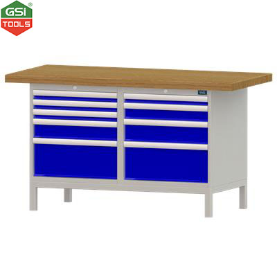 Bàn nguội CO mặt tre 9 ngăn kéo DASKFLEX 1500x700