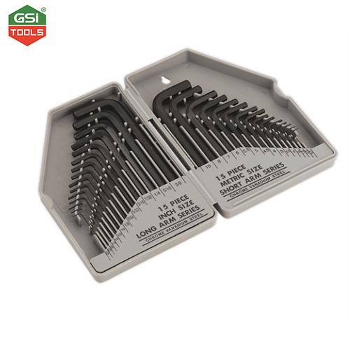 Bộ lục giác chữ L hệ inh và hệ mét Sealey 30 chi tiết