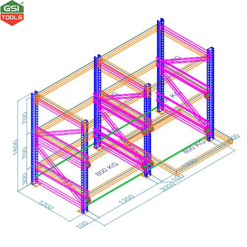 Kệ để khuôn 1550x1200x1800mm