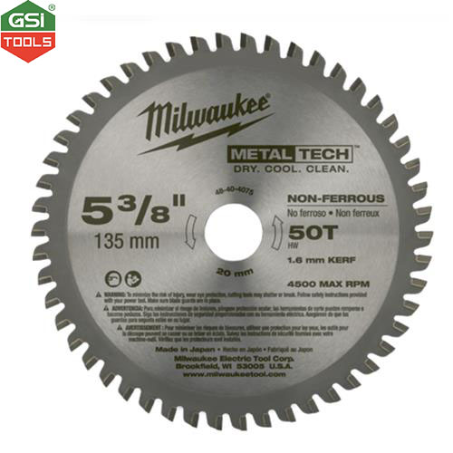Lưỡi máy cưa đĩa cắt kim loại Milwaukee cỡ 1.6x20x135mm