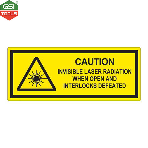 Biển báo thận trọng bức xạ laser polyester dùng trong nhà 5x2