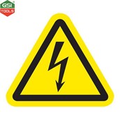 Biển cảnh báo cẩn thận giật điện polyester dùng trong nhà 0.375x0.375
