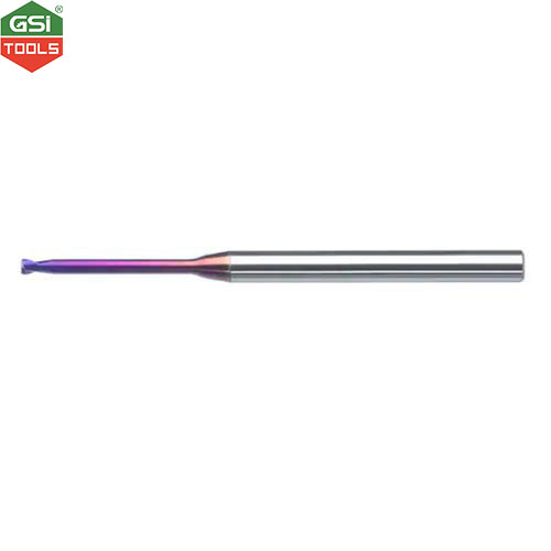 Dao phay ngón carbide bo góc R0.2, 2 me gia công thép cứng 65HRC Atorn 2x2x8x50mm