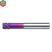 Dao phay ngón carbide bo góc R 2, 6 me gia công thép cứng 65HRC Atorn 8x9x63mm