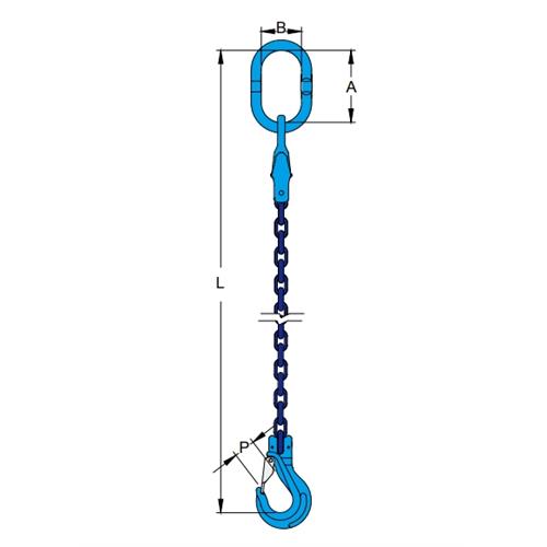 Sling xích lưỡi gà 1 chân 4 tấn YOKE cỡ 10 mm